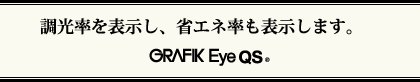 調光率を表示し、省エネ率も表示します。　